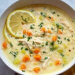 Lemon Ginger Turmeric Chicken and Rice Soup Recipe