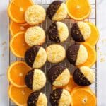 Chocolate Dipped Orange Shortbread Cookies Recipe