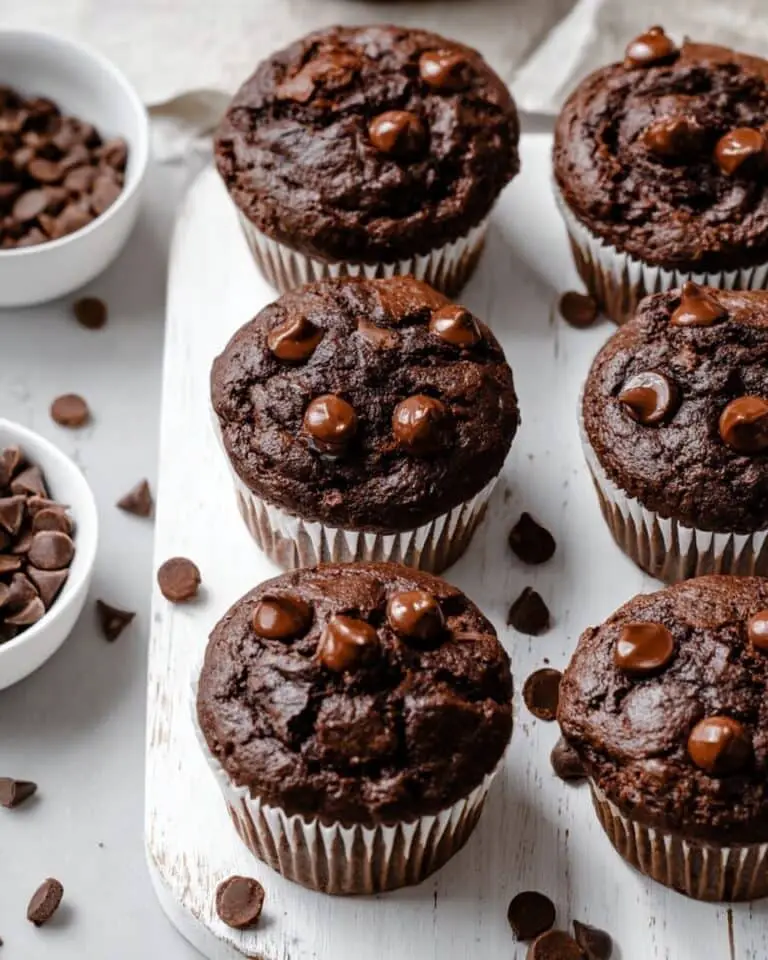 Nourishing Almond Butter Double Chocolate Pumpkin Muffins Recipe