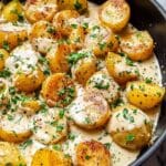 Creamy Garlic Parmesan Baby Potatoes Recipe