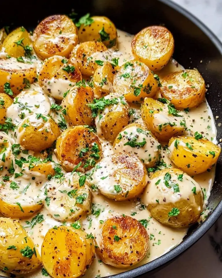 Creamy Garlic Parmesan Baby Potatoes Recipe