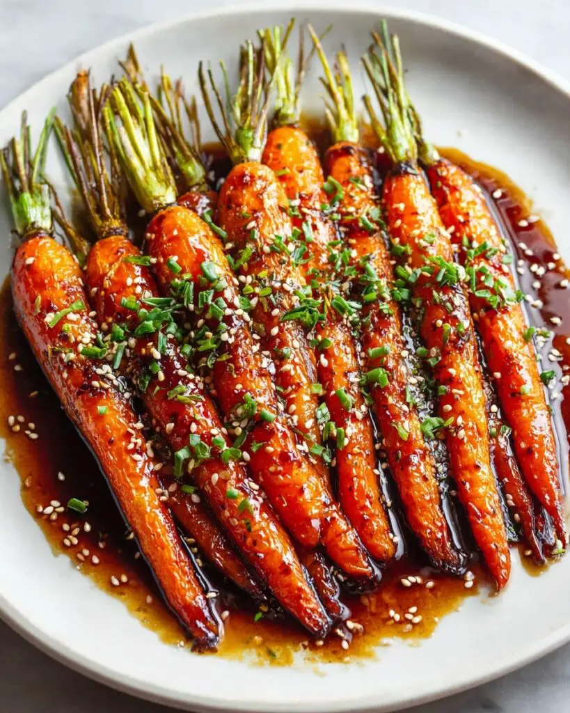 Honey Garlic Roasted Carrots – Sweet & Buttery Vegetable Side Dish Recipe