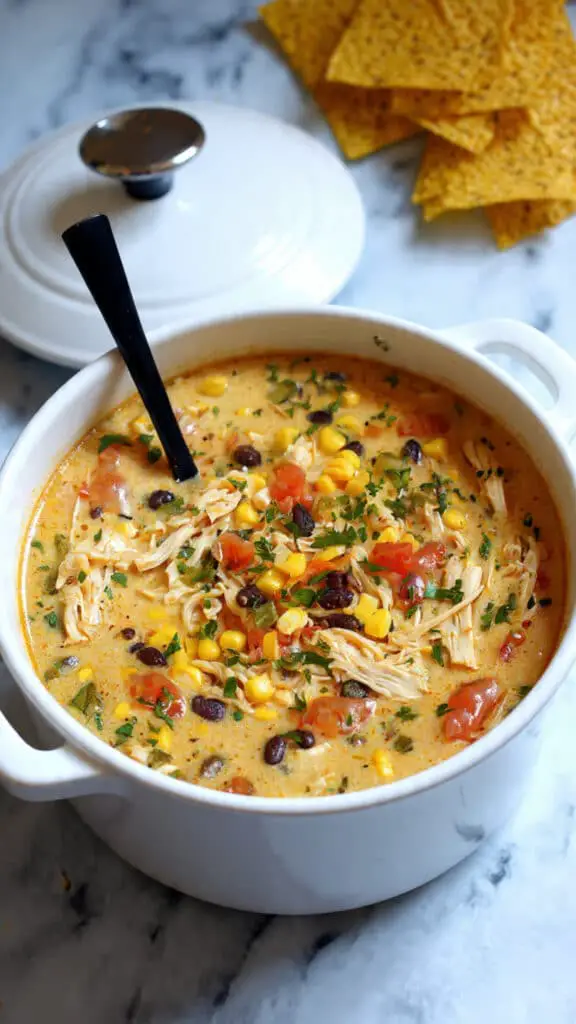 Crockpot Chicken Tortilla Soup Recipe