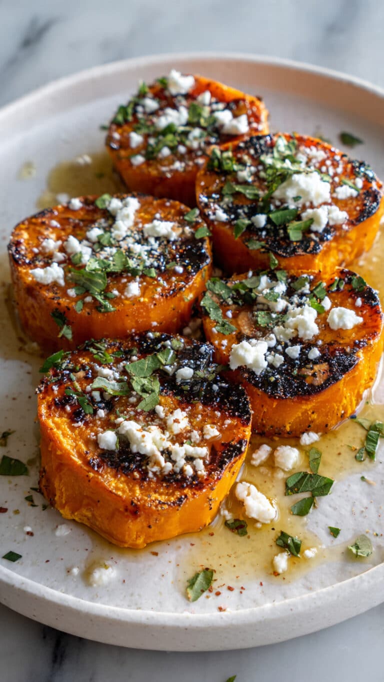 Roasted Sweet Potato Rounds with Honey & Feta Recipe