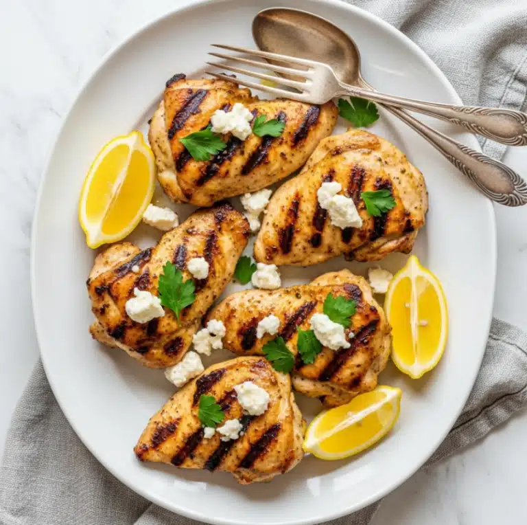 Greek Chicken with Lemon and Feta Recipe