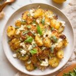 Baked Feta Potatoes with Roasted Garlic, Lemon, and Fresh Basil Recipe