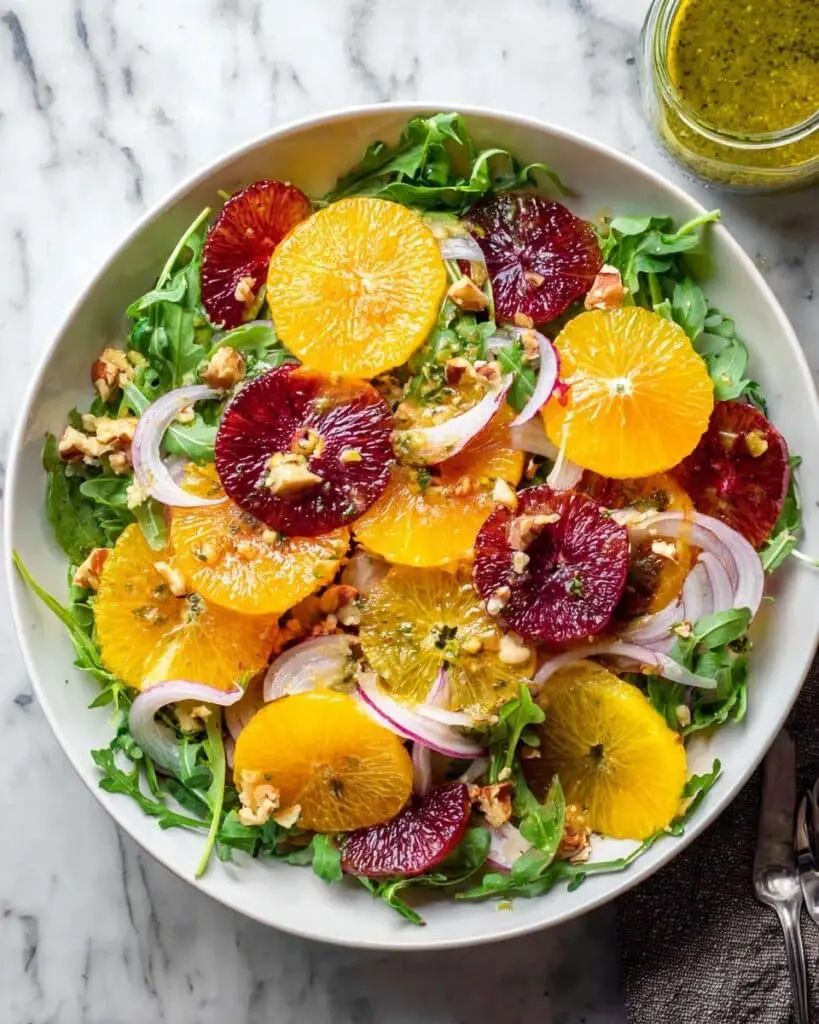Citrus Salad with Arugula, Walnuts, and Honey-Dijon Dressing Recipe