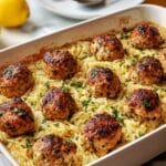 Chicken Meatballs with Lemon Orzo Recipe