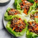 Asian Style Ground Beef Lettuce Wraps Recipe