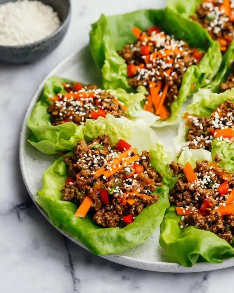 Asian Style Ground Beef Lettuce Wraps Recipe