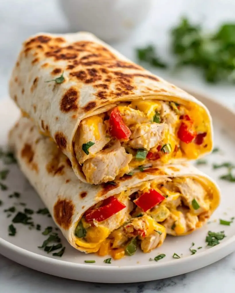 Chicken Bell Pepper Ranch Burritos Recipe