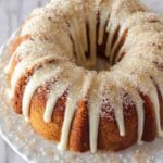 Snickerdoodle Bundt Cake with Cinnamon Swirl and Cream Cheese Glaze Recipe