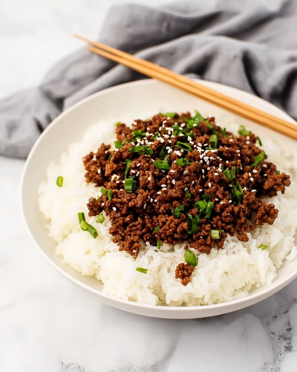 Korean Ground Beef Bowl Recipe