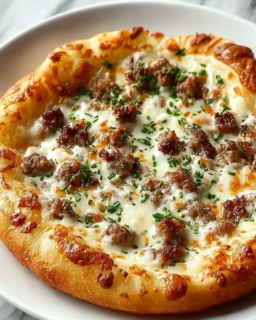 Biscuits and Sausage Gravy Breakfast Pizza Recipe