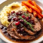 Slow-Braised Beef Roast with Cranberry Balsamic Glaze Recipe