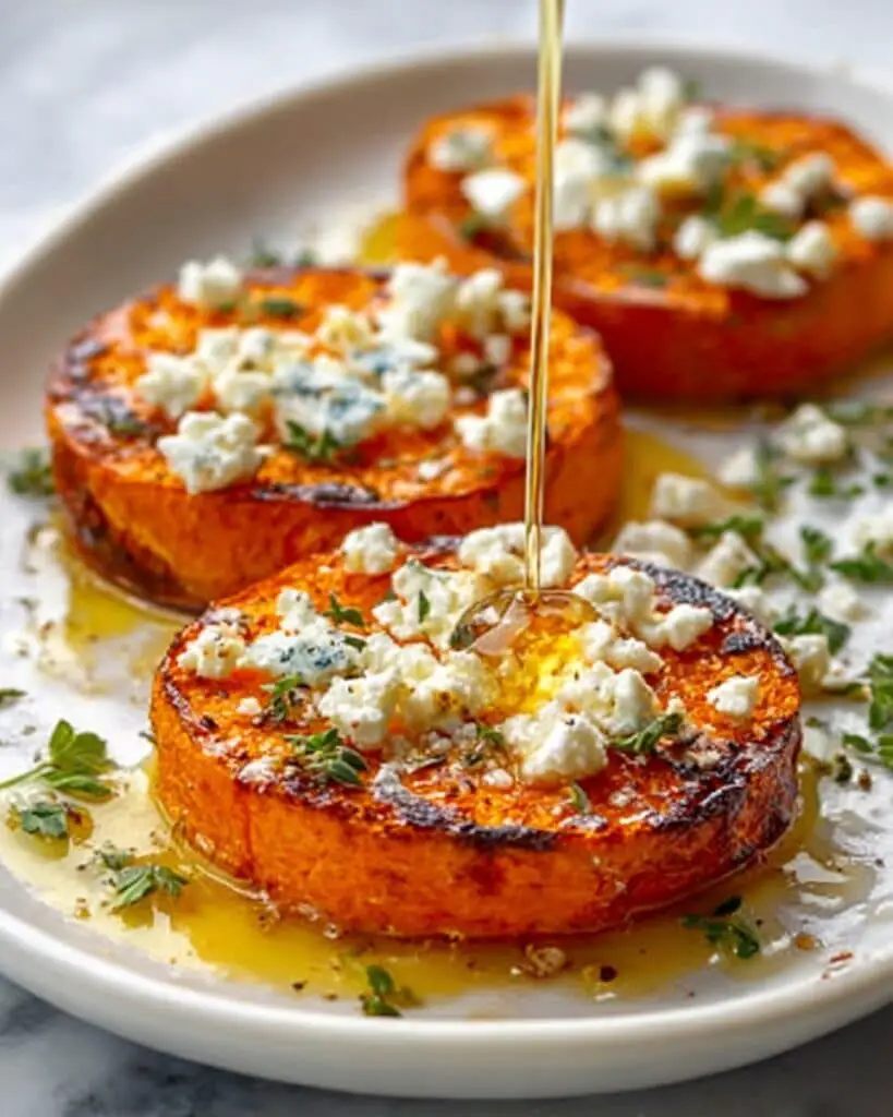 Sweet Potato Bites With Honey and Feta Recipe