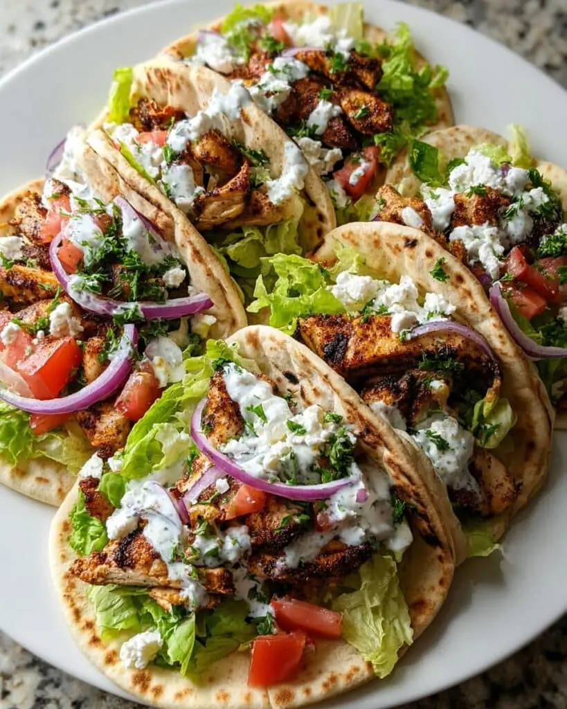 Greek Chicken Gyros with Lemon-Herb Marinade Recipe