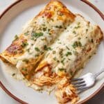 Chicken Enchiladas with Cheesy Sour Cream Sauce Recipe
