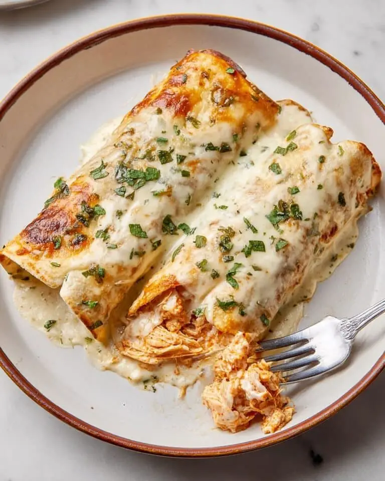 Chicken Enchiladas with Cheesy Sour Cream Sauce Recipe