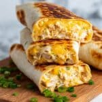 Cheesy Garlic Chicken Wraps Recipe