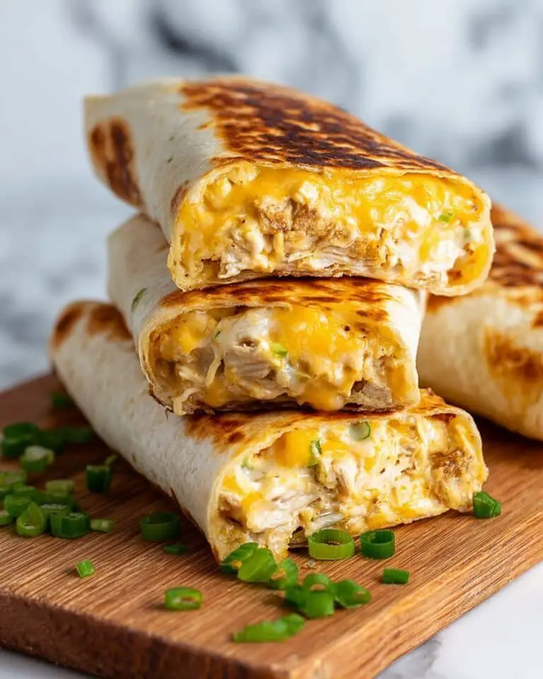 Cheesy Garlic Chicken Wraps Recipe