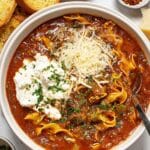 The Best Vegetarian Lasagna Soup Recipe