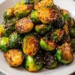 Honey Garlic Roasted Brussels Sprouts Recipe