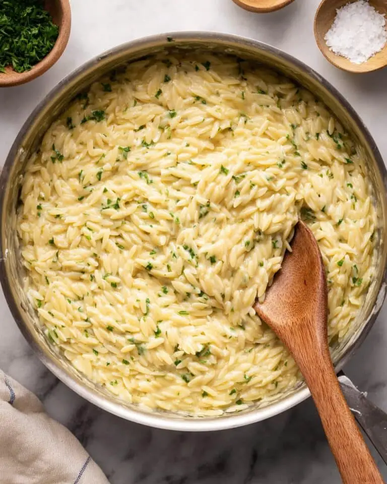 Garlic Parmesan Orzo Recipe