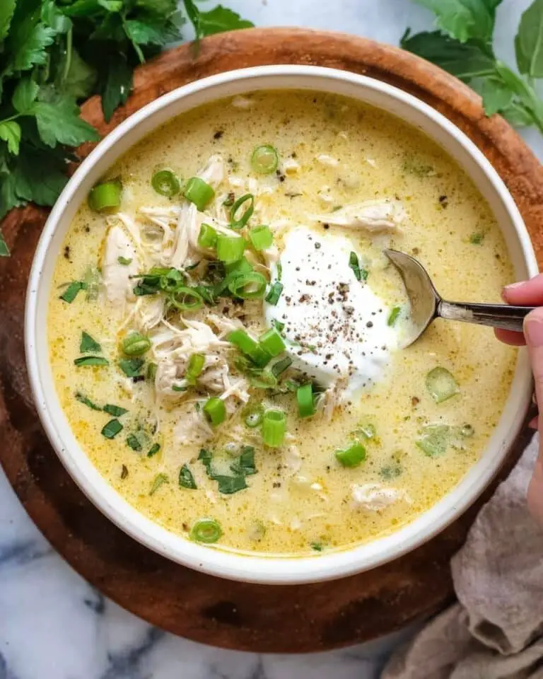 Creamy Green Chicken Enchilada Soup Recipe