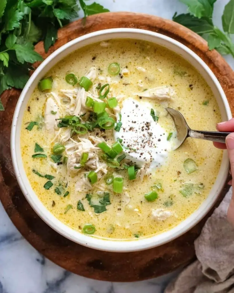 Creamy Green Chicken Enchilada Soup Recipe