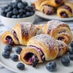 Blueberry Cream Cheese Puff Pastry Crescents Recipe