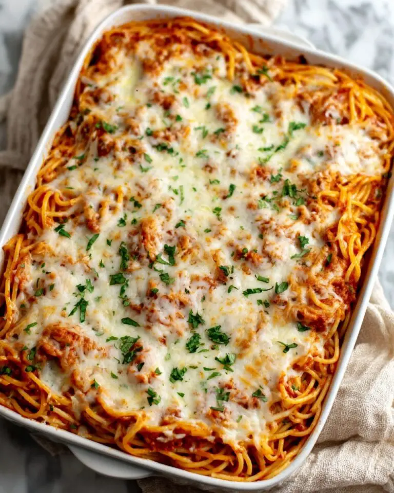Baked Cream Cheese Spaghetti Casserole Recipe