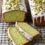 Pistachio Cake Mix Bread with Pistachio Glaze Recipe