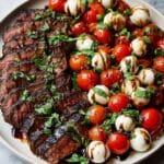Grilled Flank Steak Caprese with Balsamic Dressing Recipe