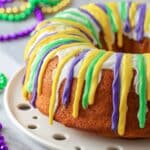 Cinnamon Roll King Cake with Colorful Icing Recipe