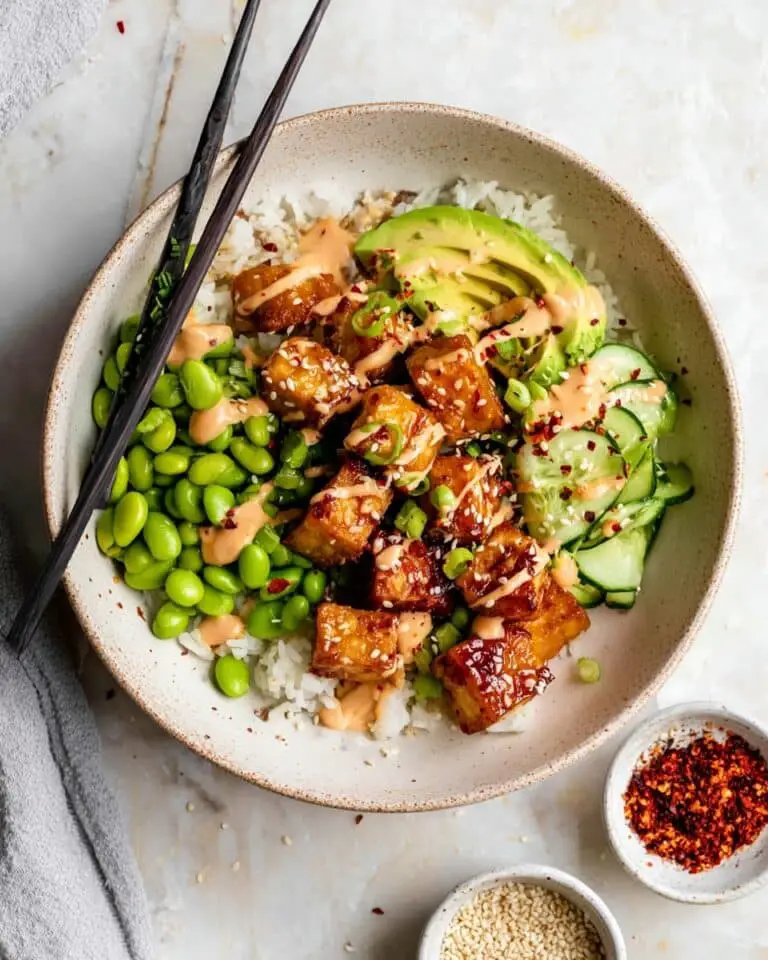 Honey Sriracha Salmon Bowls Recipe