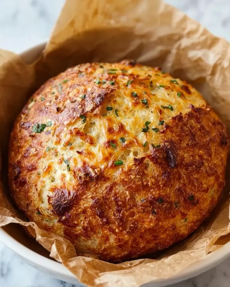 No Knead Cheddar Bread in the Dutch Oven Recipe