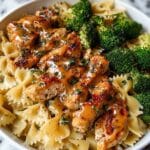 Cowboy Butter Lemon Bowtie Chicken with Broccoli Recipe