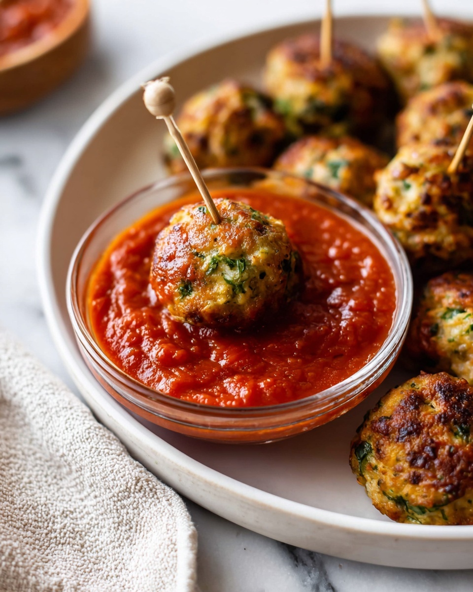 The image shows round baked balls each about the size of a small fist, placed closely together on a white marbled surface. Each ball has a textured surface with visible green herbs finely mixed throughout, giving a speckled look, and topped with uneven patches of melted golden brown and reddish cheese that looks slightly crispy. The balls have a moist, dense texture and a mix of orange, green, and red colors with some oil glistening on the surface. Photo taken with an iphone --ar 4:5 --v 7