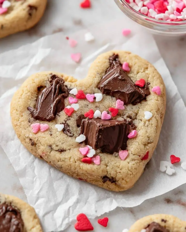 Heart Shaped Chocolate Chip Cookies Recipe