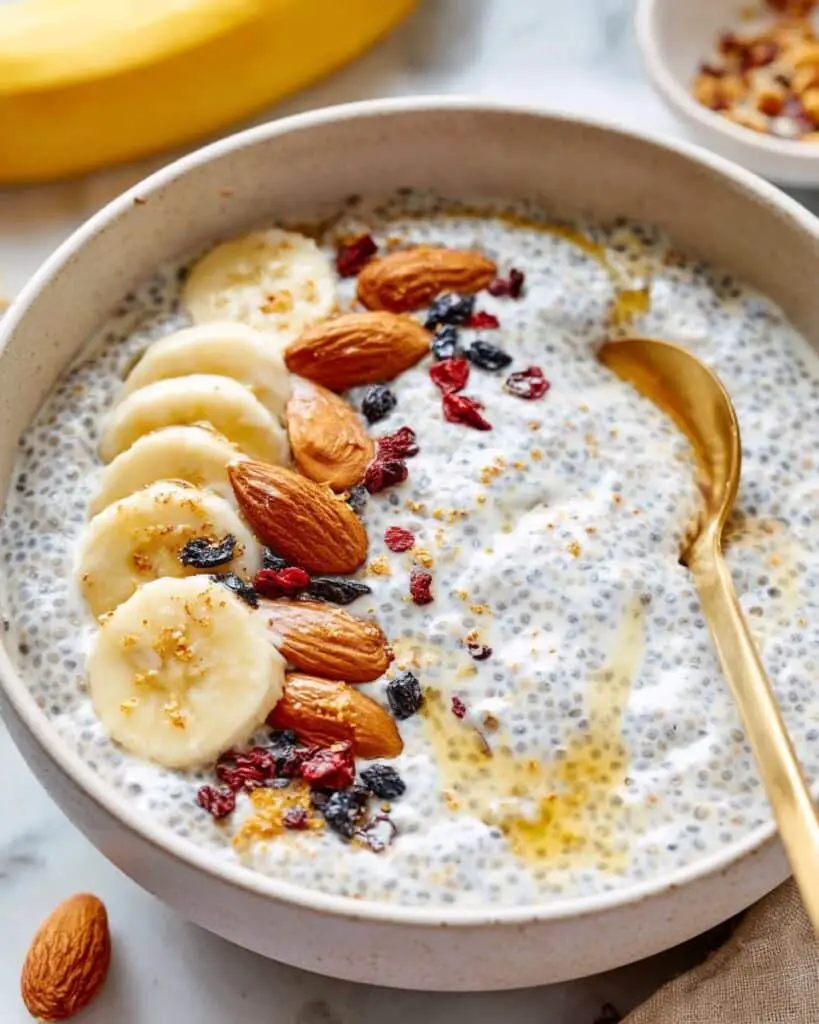 Creamy Banana Chia Honey Milk Pudding Recipe
