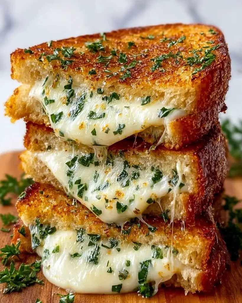 Garlic Bread Grilled Cheese | 15 min Lunch Idea Recipe