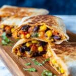 Vegetarian Sweet Potato and Black Bean Quesadillas Recipe