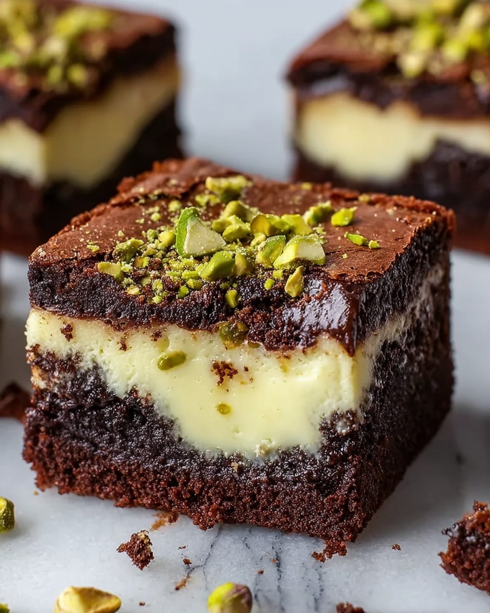 Pistachio Cheesecake Brownies Recipe