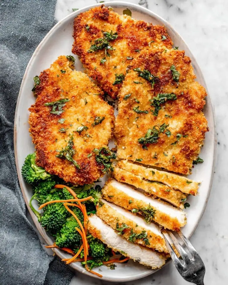 Baked Ranch Chicken with Parmesan and Panko Breadcrumbs Recipe