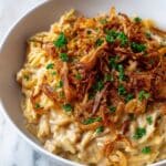 French Onion Chicken Orzo Casserole Recipe