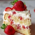Strawberry Custard Delight Cake Recipe