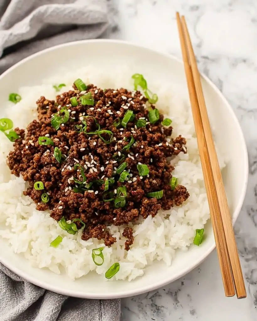 Korean Ground Beef Bowl in 25 Minutes Recipe