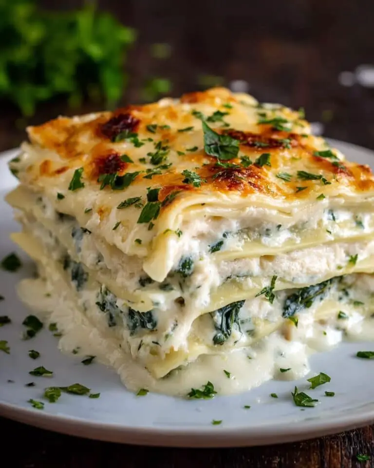 Creamy Chicken Spinach Lasagna Recipe