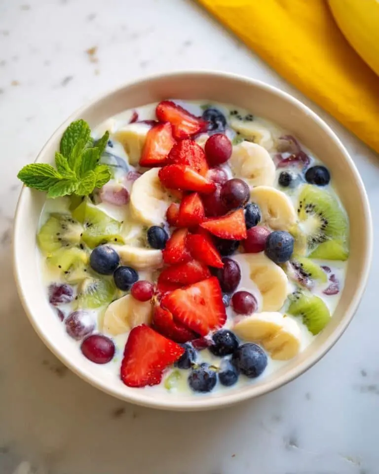Fruit Salad with Condensed Milk and Cream Dressing Recipe